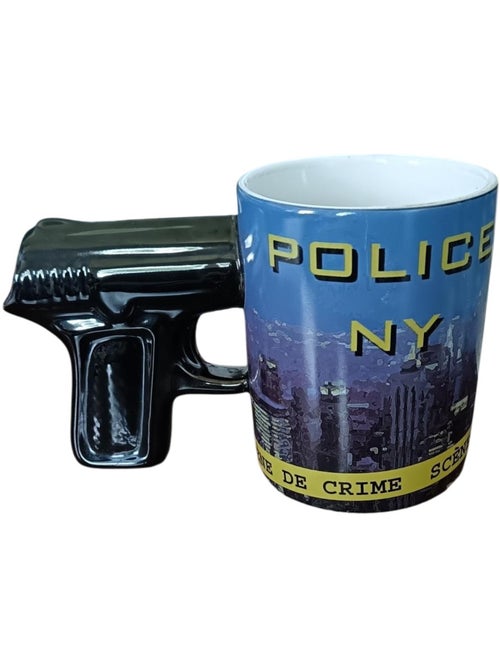 Mug Police NY avec anse pistolet 10 cm - Kiabi