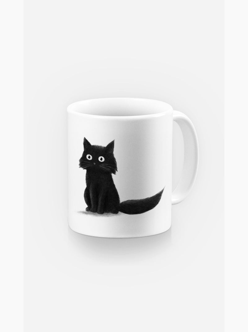 Mug SITTING CAT Blanc - Kiabi