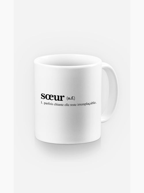 Mug SOEUR DEFINITION 2 - Kiabi Mug SOEUR DEFINITION 2 - Kiabi