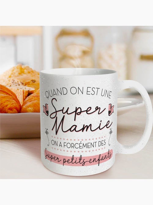 Mug Super Mamie Paillettes - Kiabi