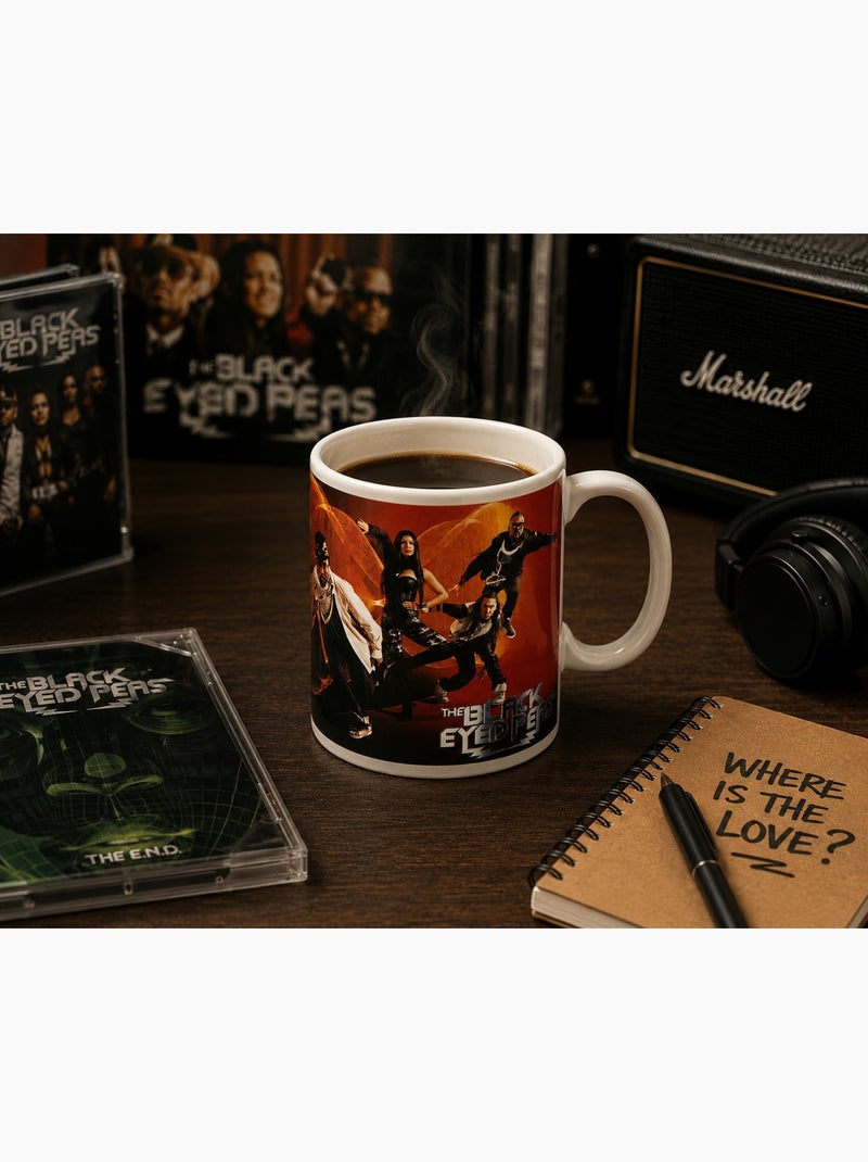 Mug The Black Eyed Peas en Céramique 330 ml Orange - Kiabi
