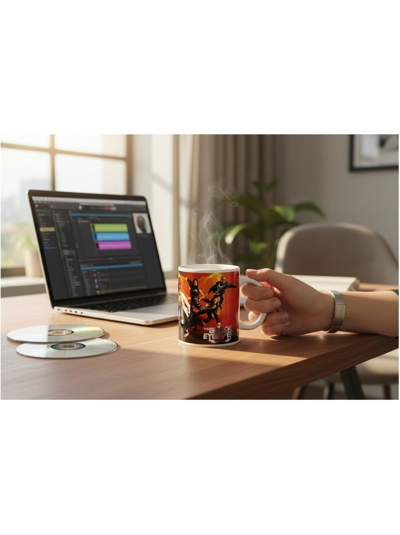 Mug The Black Eyed Peas en Céramique 330 ml Orange - Kiabi