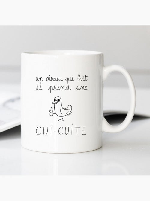 Mug UN OISEAU QUI BOIT IL PREND UNE CUI-CUITE - Kiabi Mug UN OISEAU QUI BOIT IL PREND UNE CUI-CUITE - Kiabi