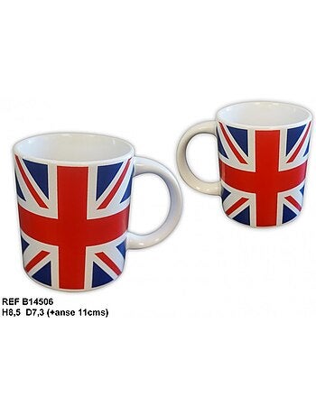 Mug Union Jack drapeau anglais en céramique - La boutique des toons