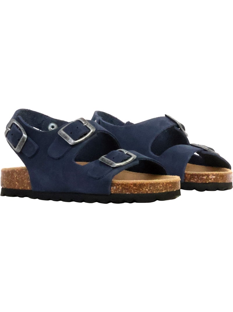 Mule Cuir Enfant The Divine Factory Noga Mistraly BS Edge Bleu marine - Kiabi