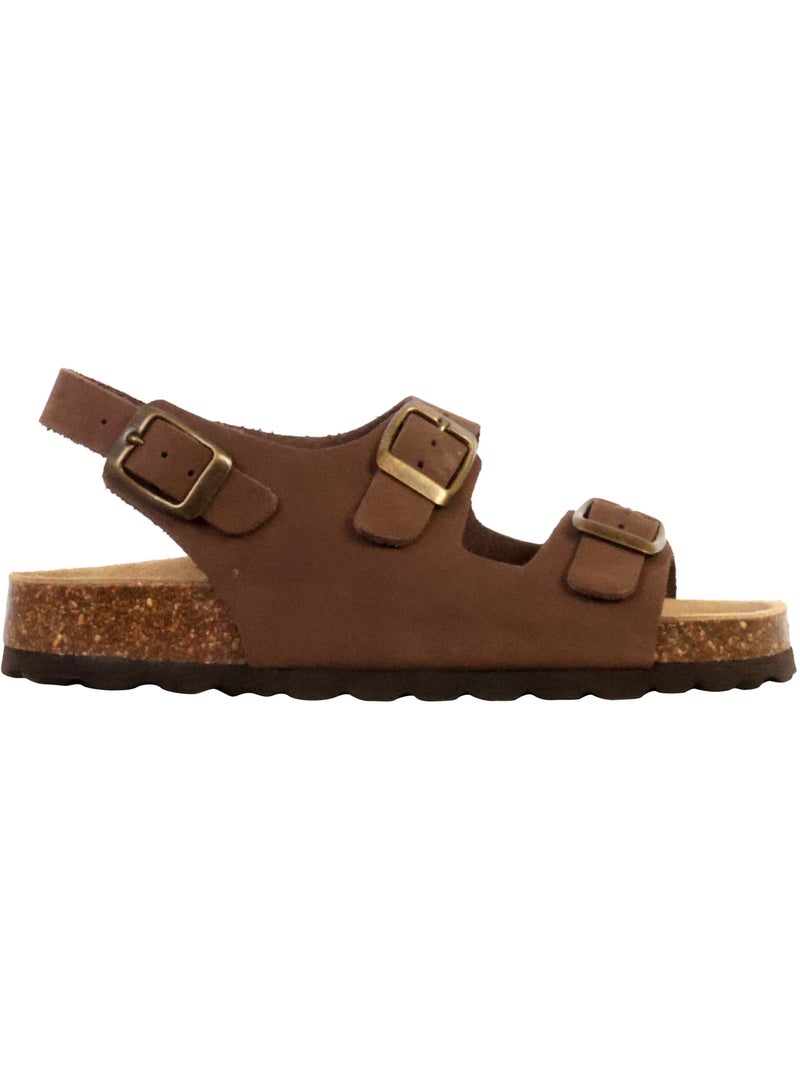 Mule Cuir Enfant The Divine Factory Noga Mistraly BS Edge Marron - Kiabi