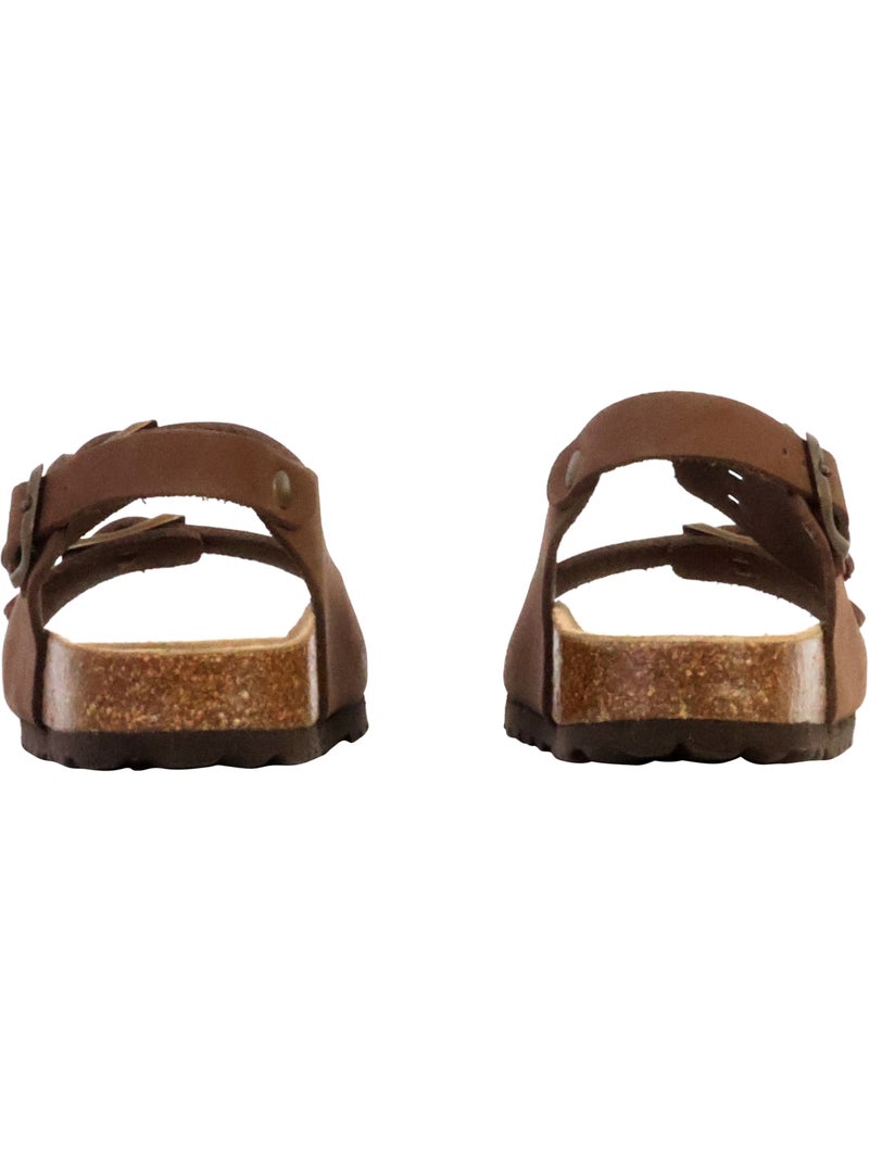 Mule Cuir Enfant The Divine Factory Noga Mistraly BS Edge Marron - Kiabi