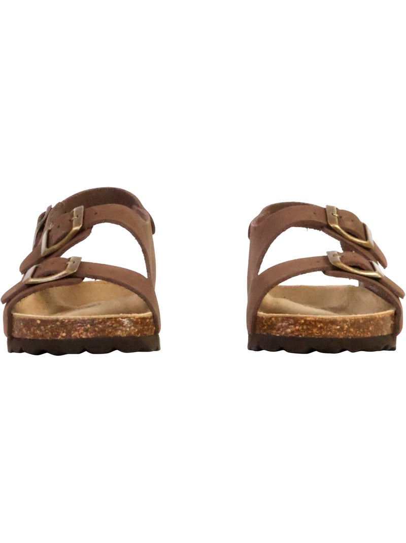 Mule Cuir Enfant The Divine Factory Noga Mistraly BS Edge Marron - Kiabi