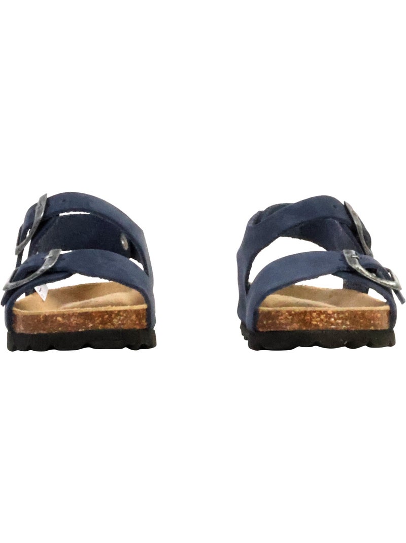 Mule Cuir Enfant The Divine Factory Noga Orion Edge Bleu marine - Kiabi