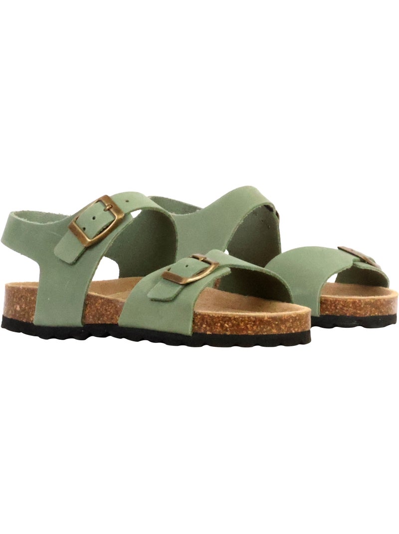 Mule Cuir Enfant The Divine Factory Noga Orion Edge Kaki - Kiabi