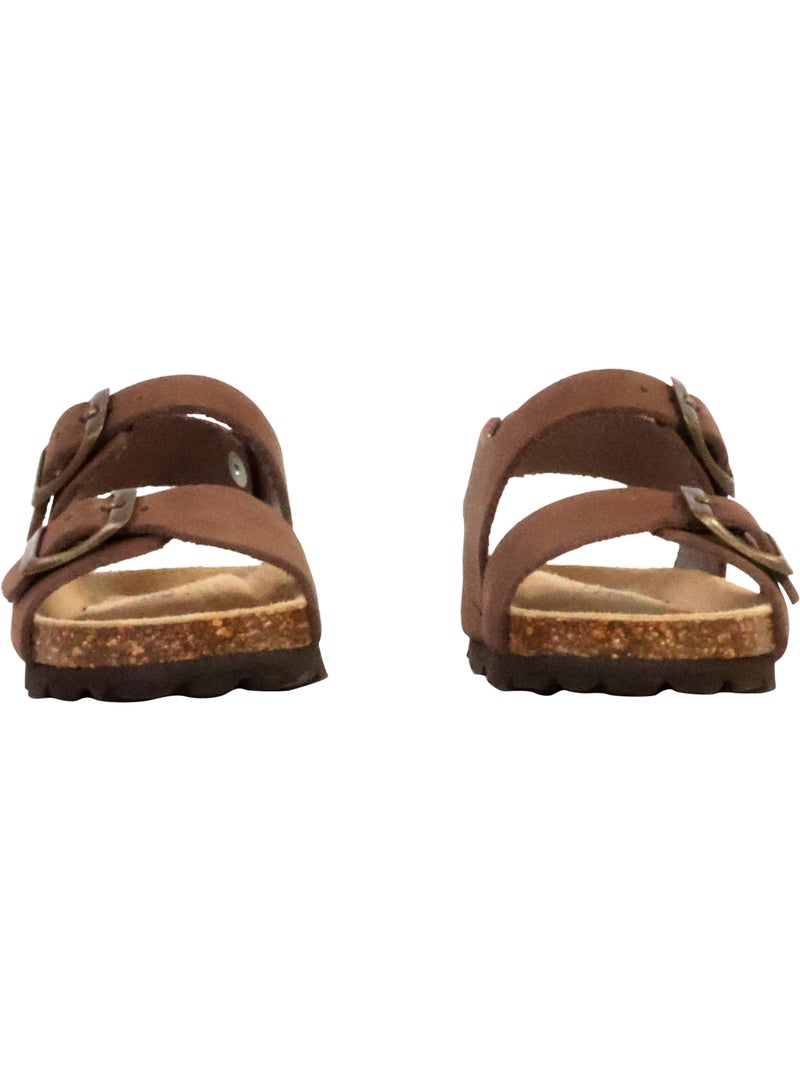 Mule Cuir Enfant The Divine Factory Noga Orion Edge Marron - Kiabi