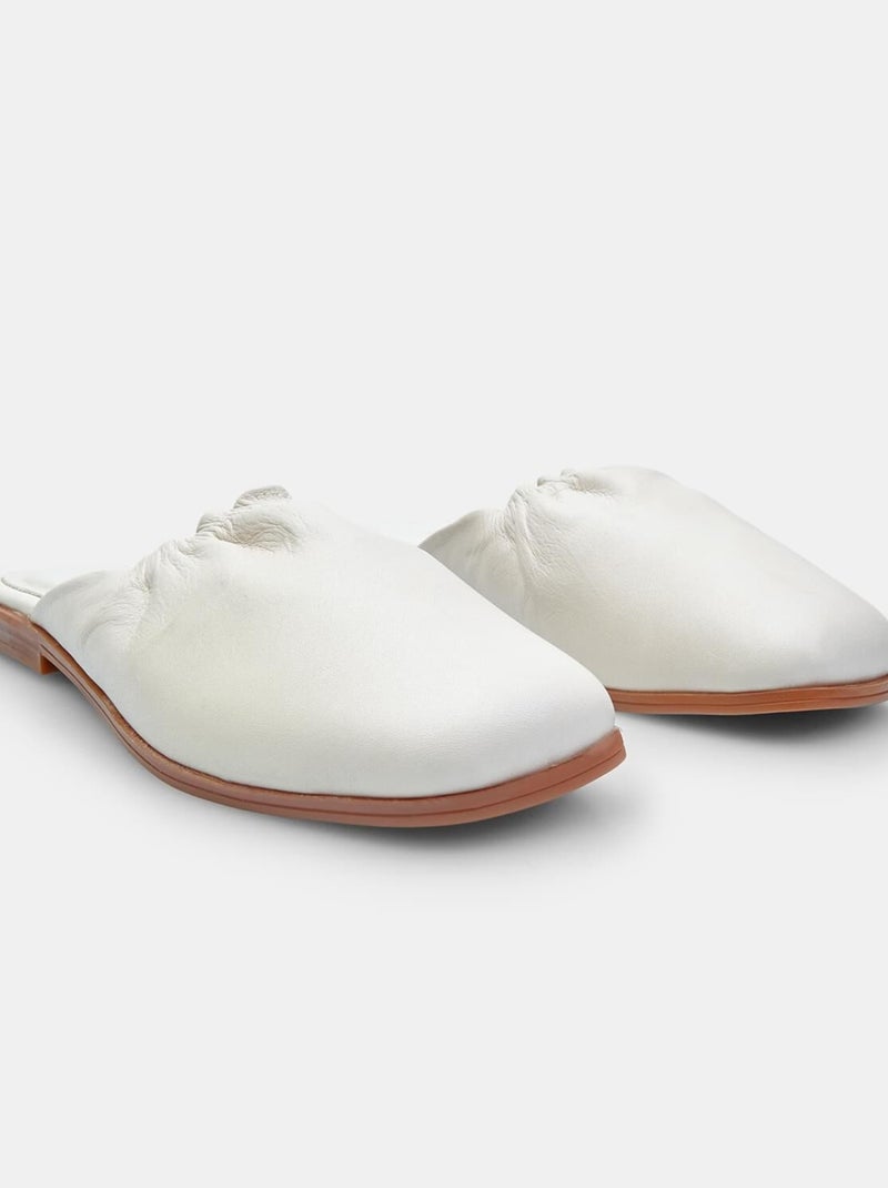 Mule en cuir BATA Beige - Kiabi