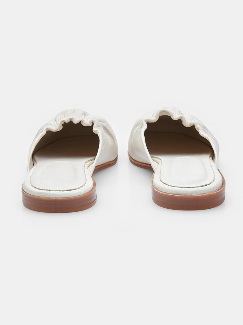 Mule en cuir BATA Beige - Kiabi