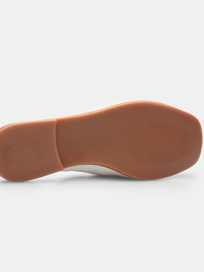 Mule en cuir BATA Beige - Kiabi