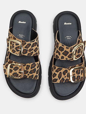 Mule en suède avec semelle over BATA