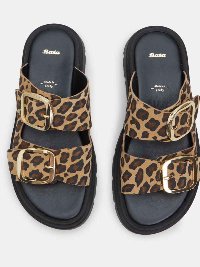 Mule en suède avec semelle over BATA Multicolore - Kiabi