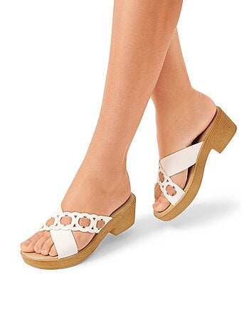 Mule largeur confort talon décroché léger