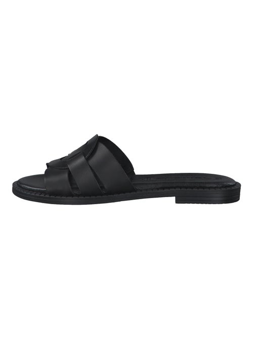 Mule plate cuir Tamaris Cuoio - Kiabi