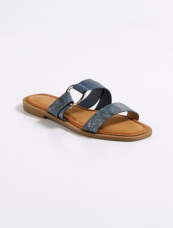 Mule plates brides détails métallisés - AFIBEL