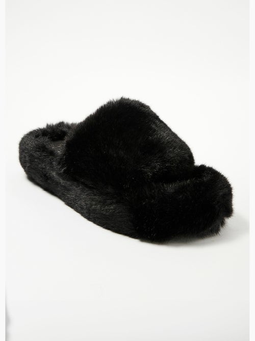 Mule tendance en fausse fourrure - AFIBEL - Kiabi