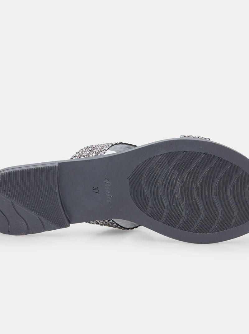 Mules à bandes entrelacées BATA Noir - Kiabi