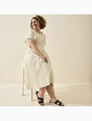 Mules à bout large ajustable H - Modèle Emy