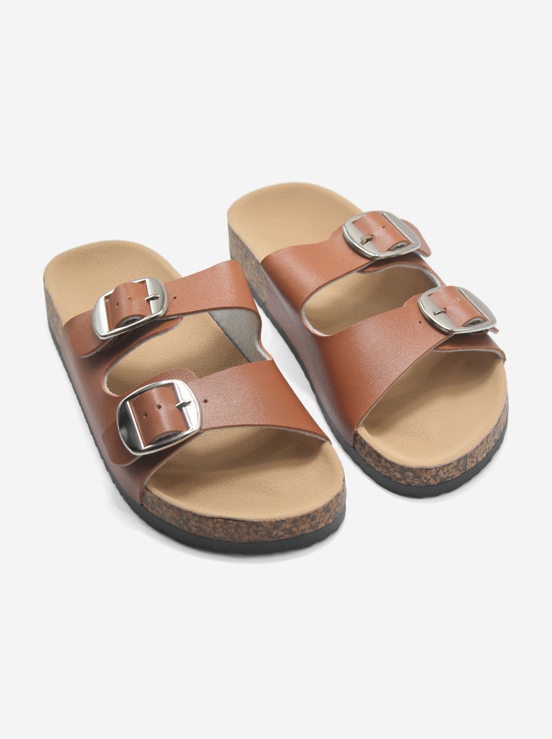 Mules à bride double Camel - Kiabi