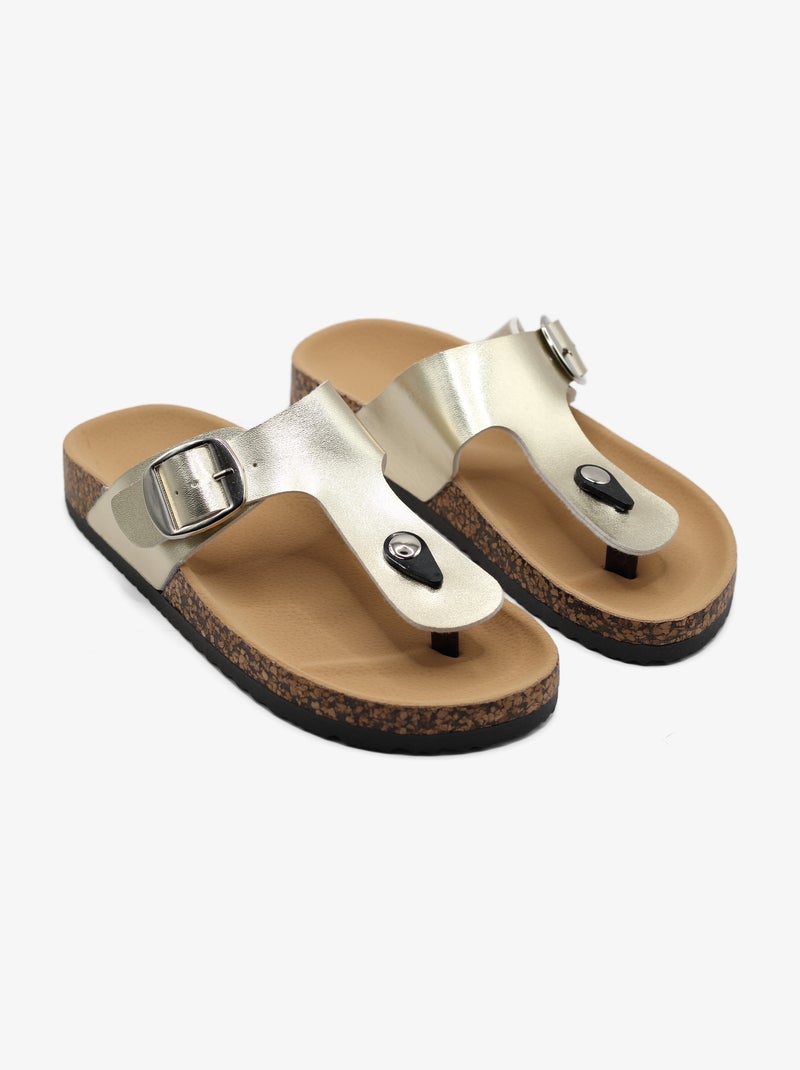 Mules à bride et ardillon Jaune - Kiabi