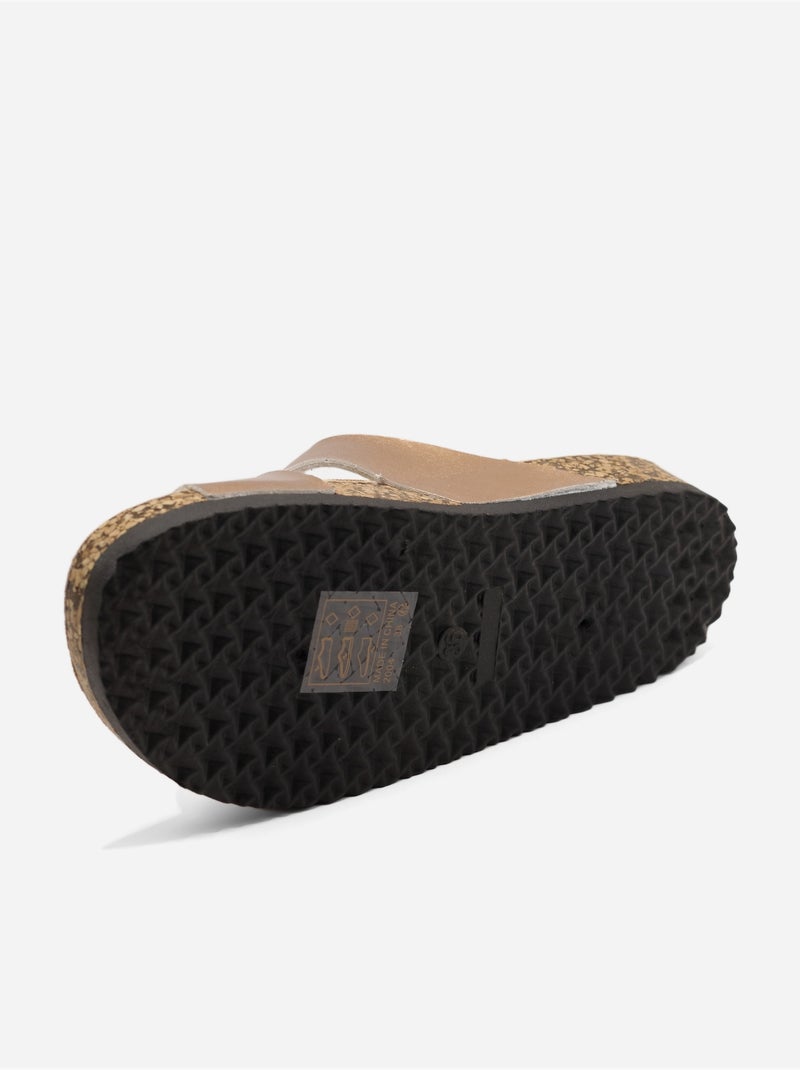 Mules à brides croisées Champagne - Kiabi