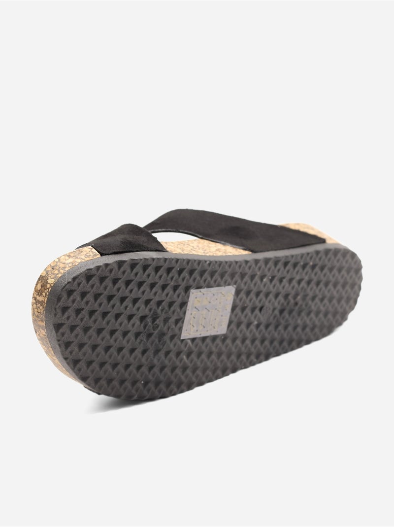 Mules à brides croisées Noir - Kiabi
