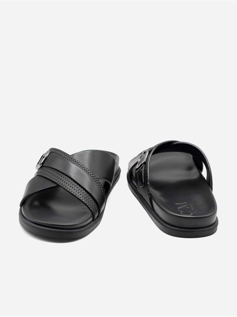 Mules à brides croisées Noir - Kiabi
