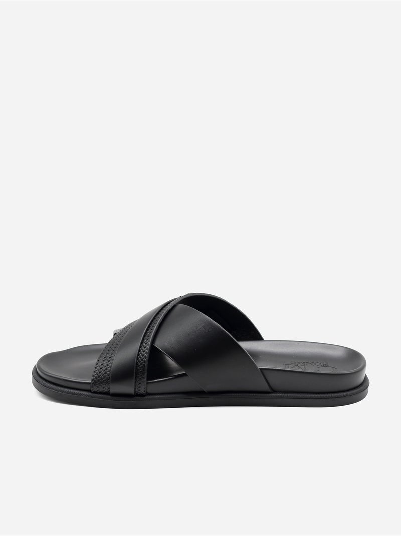 Mules à brides croisées Noir - Kiabi