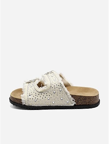 Mules à détail strass