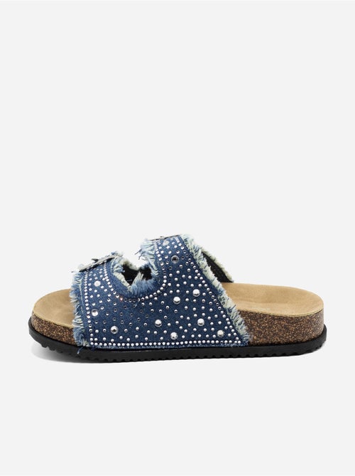 Mules à détail strass - Kiabi