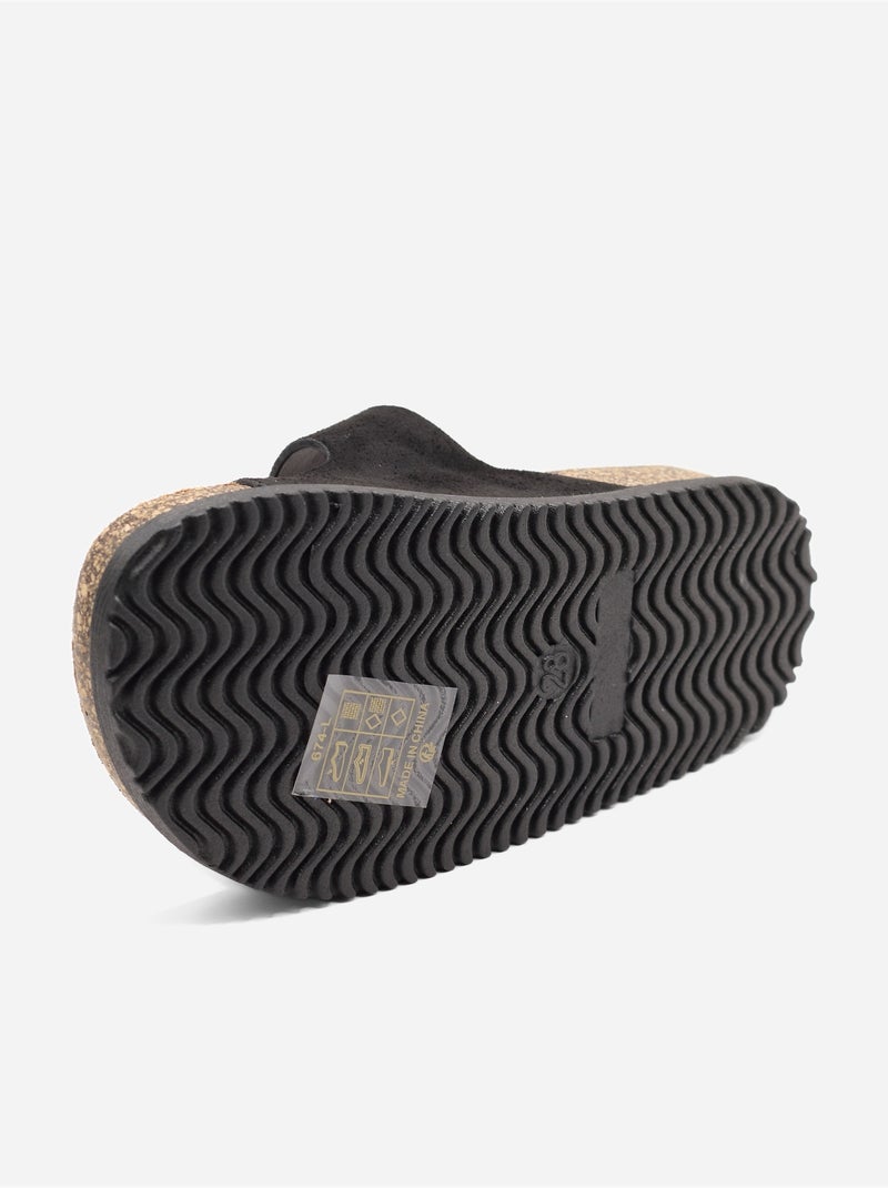 Mules à détail strass Noir - Kiabi