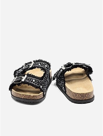 Mules à détail strass