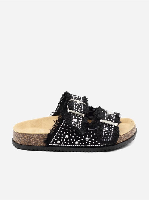 Mules à détail strass - Kiabi