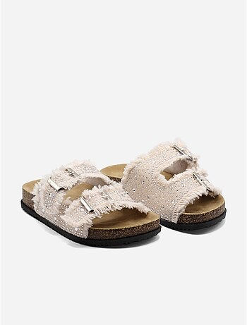 Mules à détail strass