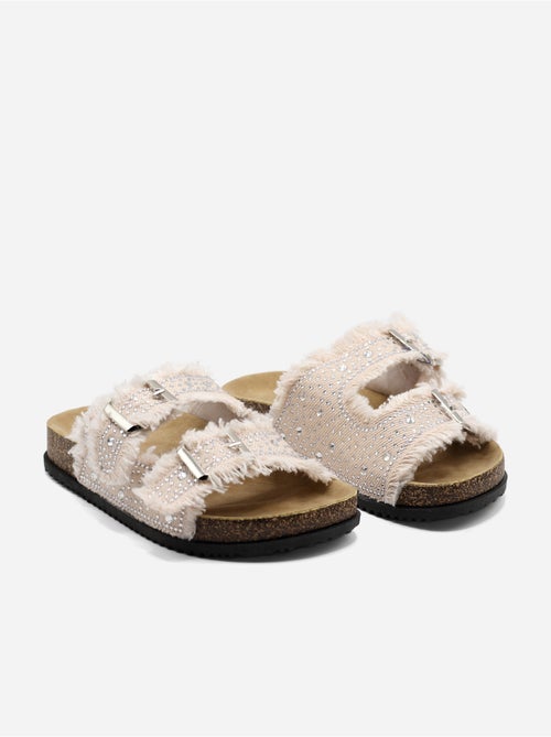Mules à détail strass - Kiabi