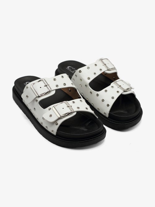 Mules à double bride et ardillon - Kiabi
