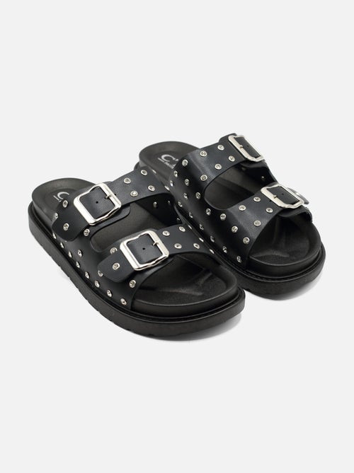 Mules à double bride et ardillon - Kiabi