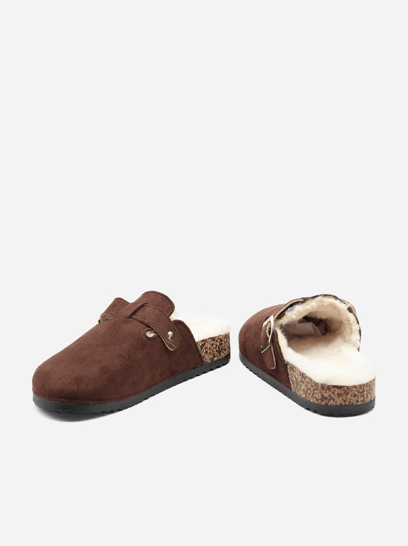 Mules à enfiler - C M Marron - Kiabi