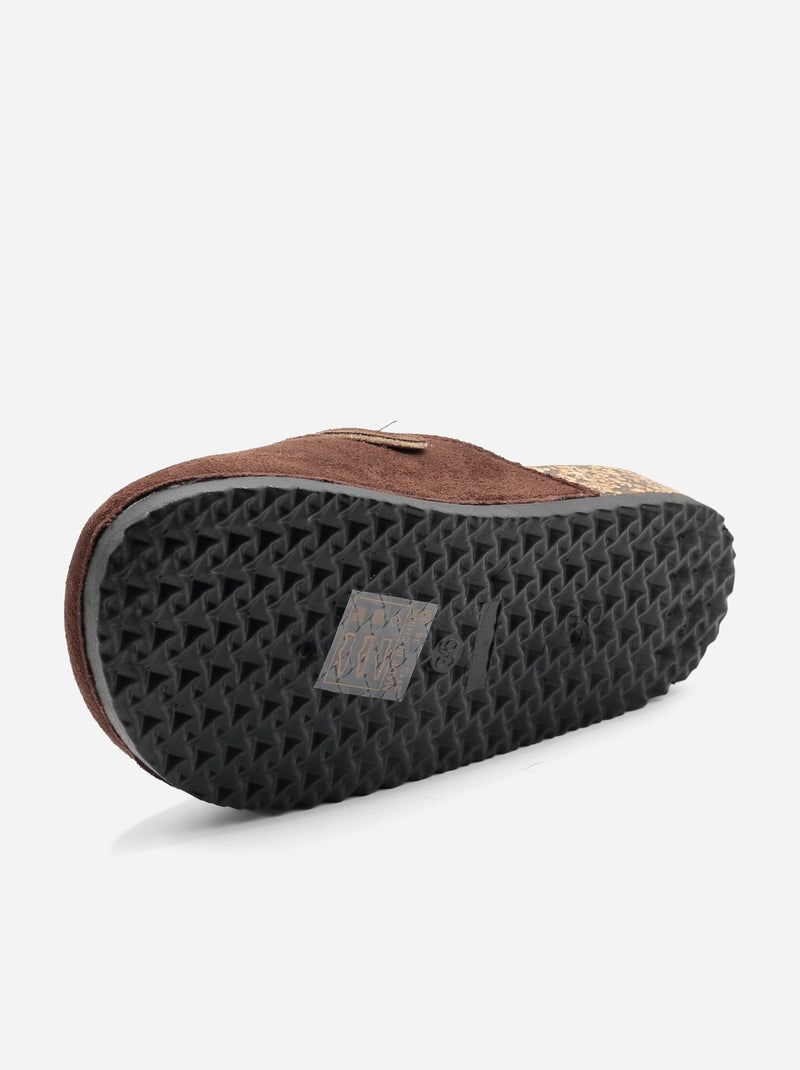 Mules à enfiler - C M Marron - Kiabi