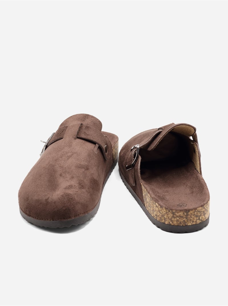 Mules à enfiler - C M Marron - Kiabi