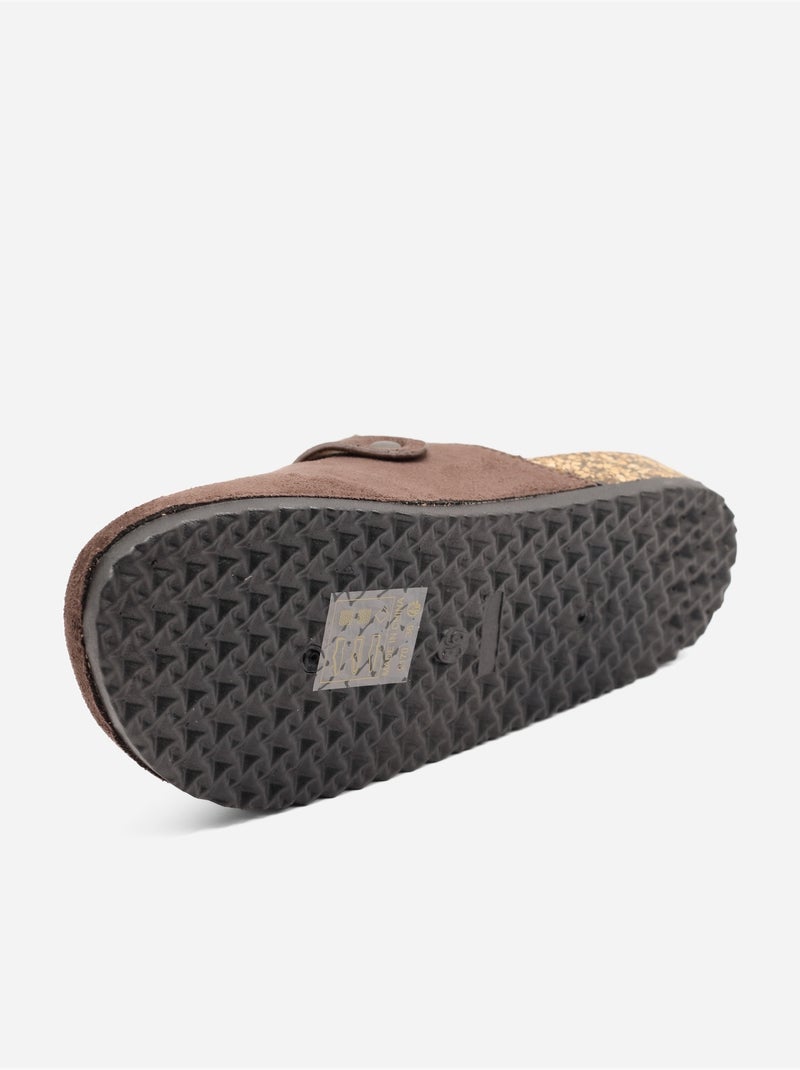 Mules à enfiler - C M Marron - Kiabi