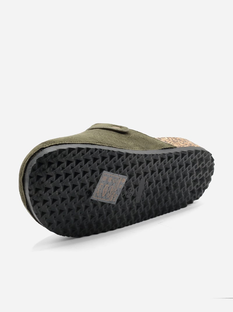 Mules à enfiler - C M Vert - Kiabi