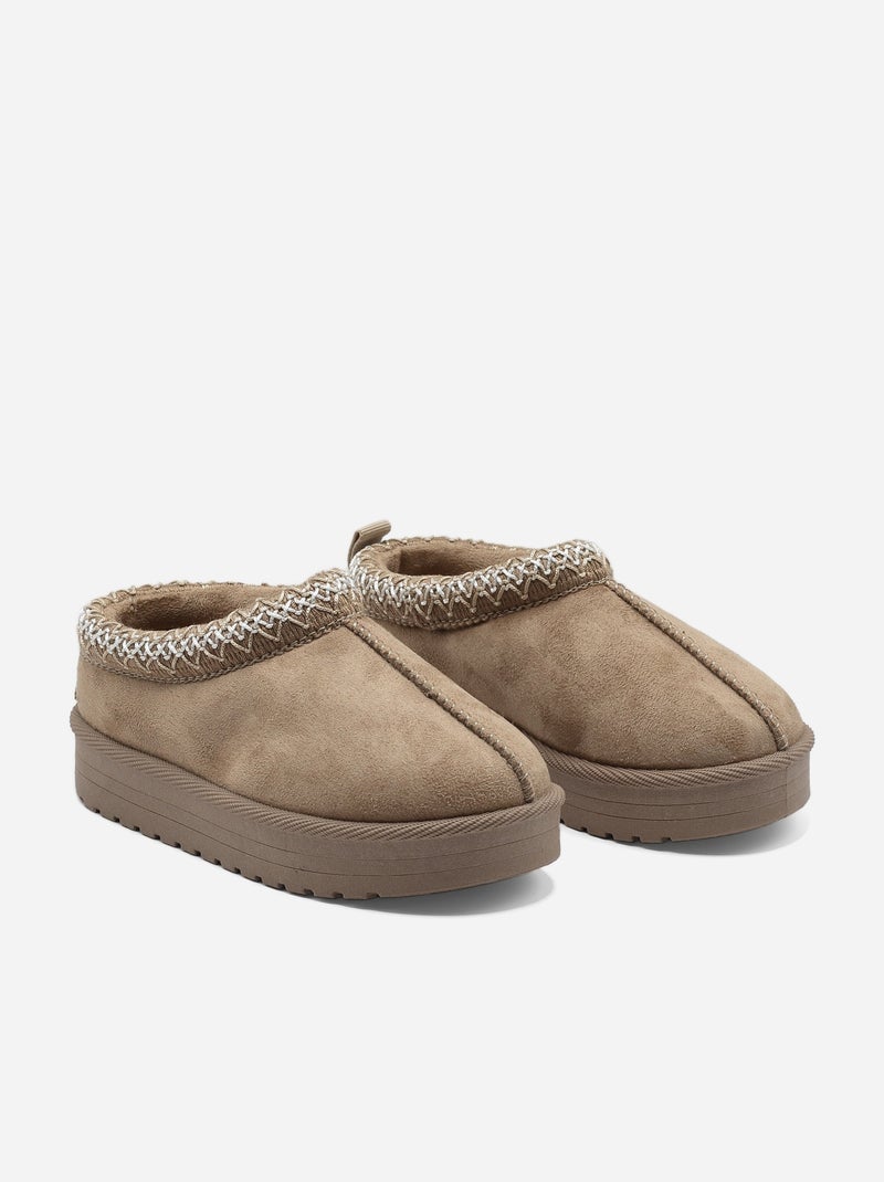 Mules à enfiler Beige foncé - Kiabi