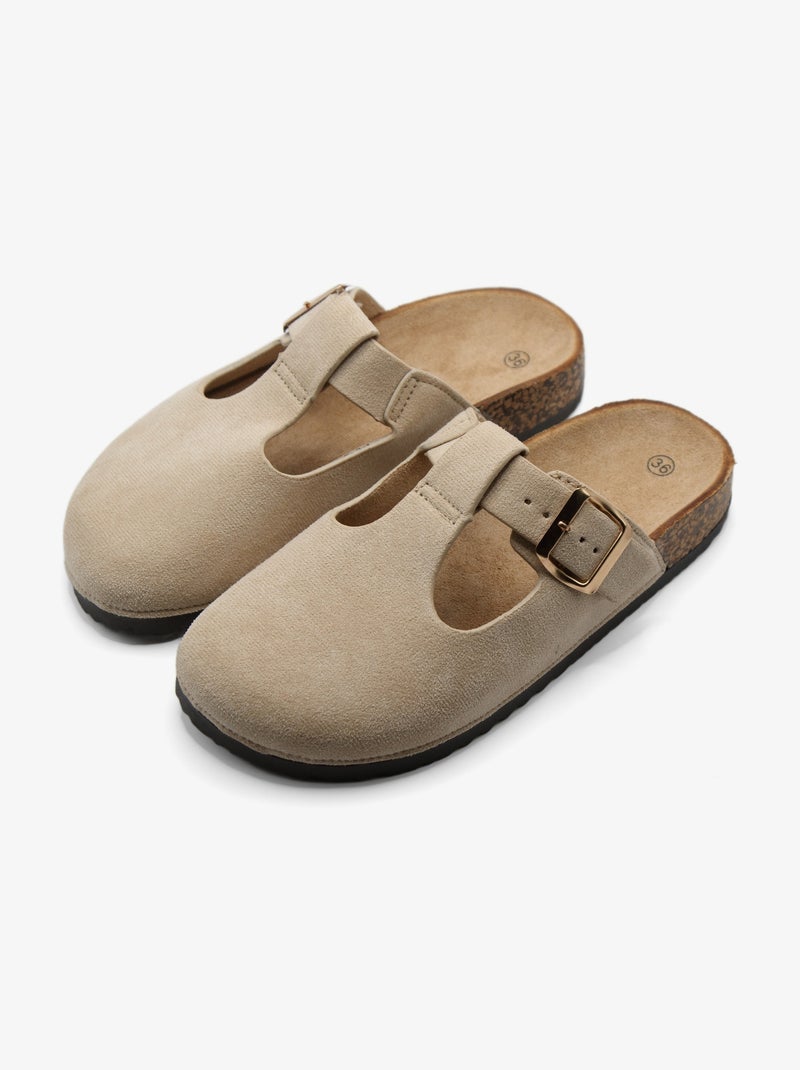 Mules à enfiler Blanc cassé - Kiabi
