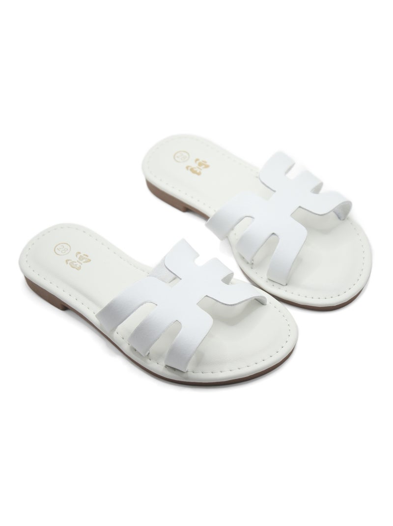Mules à enfiler Blanc - Kiabi