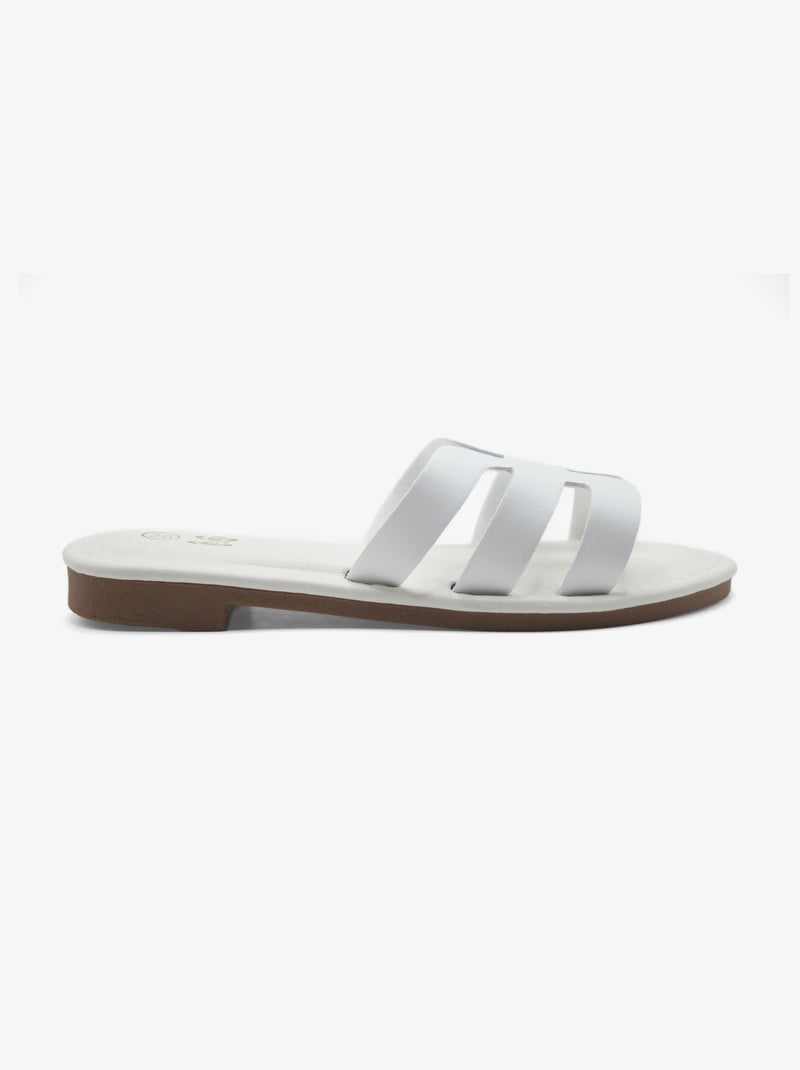 Mules à enfiler Blanc - Kiabi